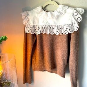 Zara Brown Knit Sweater M Women’s
